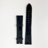 정품 피아제 브라이트 엘리게이터 피아제 플랫 봉제 가죽 스트랩 블랙 18mmx16mm 남성용 일반 시계 밴드 보장